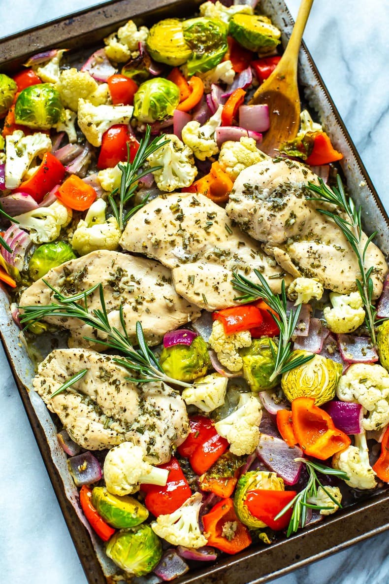 Sheet Pan Lemon Rosemary Chicken - Bariatric Meal Prep