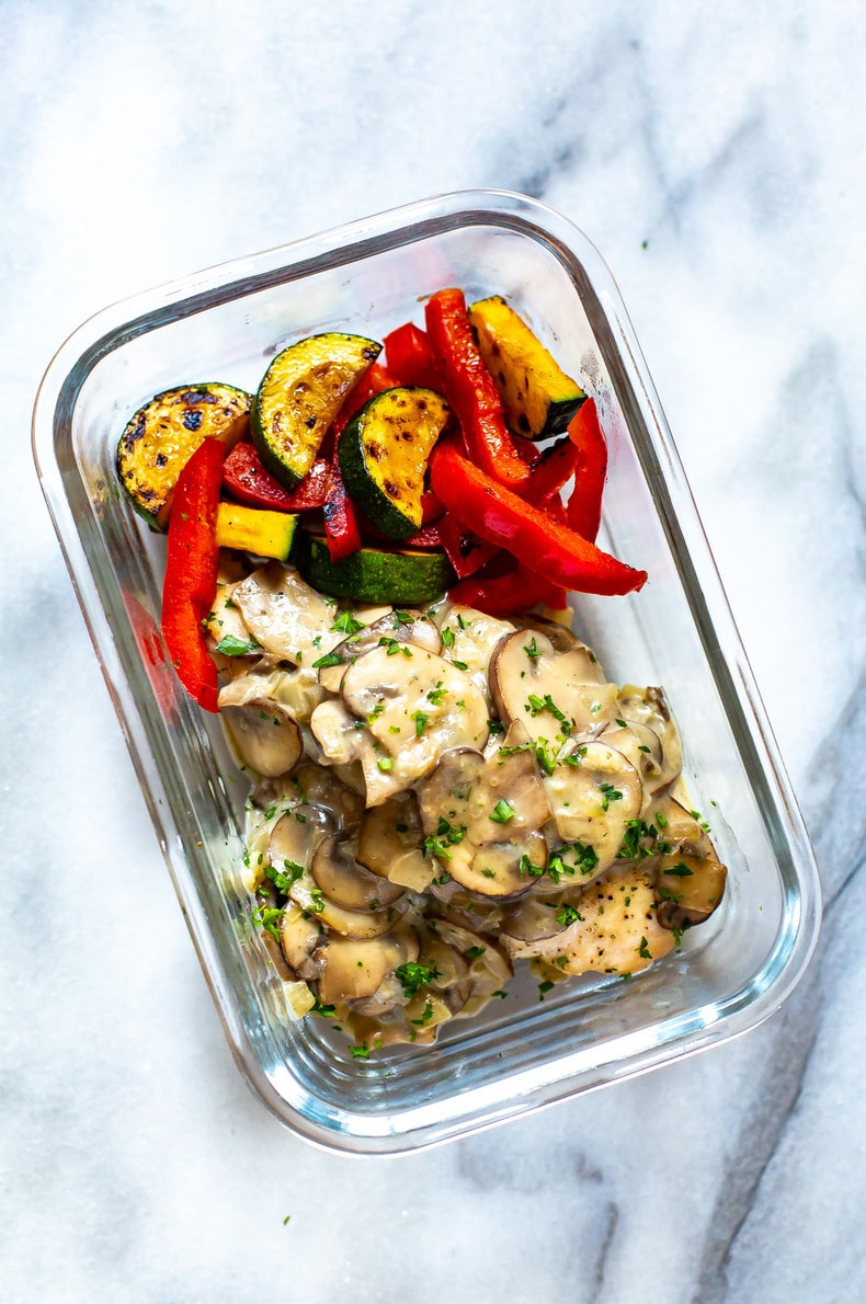 cena de Marsala de pollo de preparación de comidas