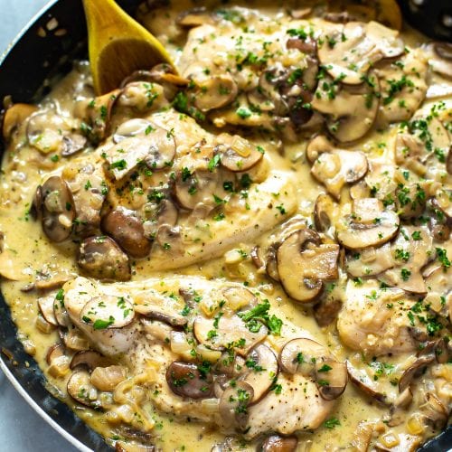 Poêle Marsala au Poulet Facile Maigre