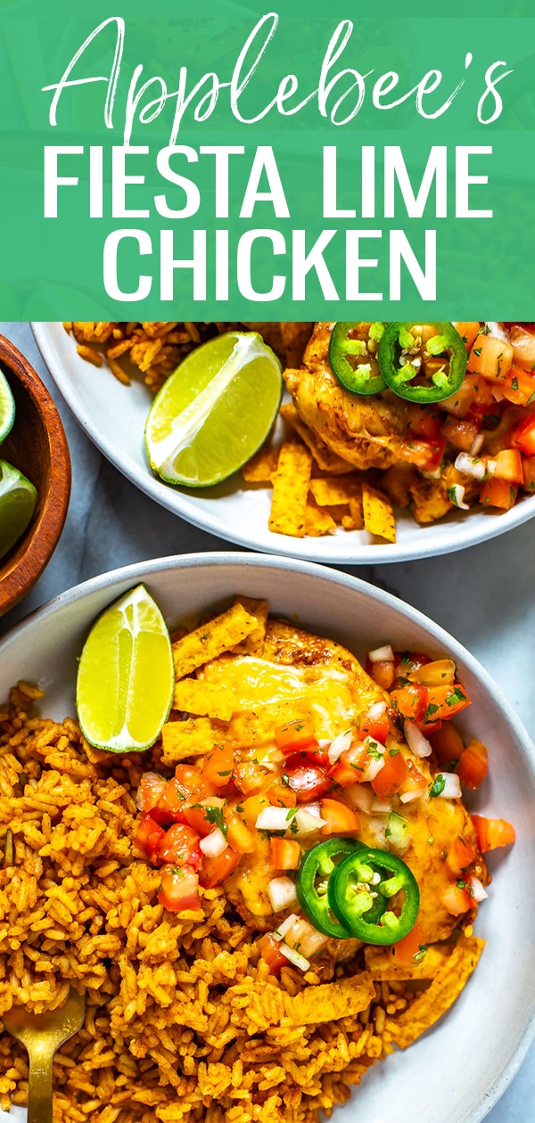 This Tequila Lime Chicken is similar to Applebee's Fiesta Lime Chicken - it's a tasty tex mex dinner idea that doubles as your weekly meal prep! #tequilalimechicken #fiestachicken #applebees