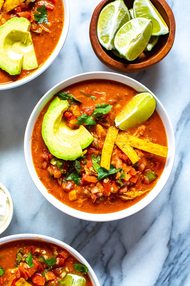 Instant Pot Chicken Enchilada Soup - The Girl on Bloor