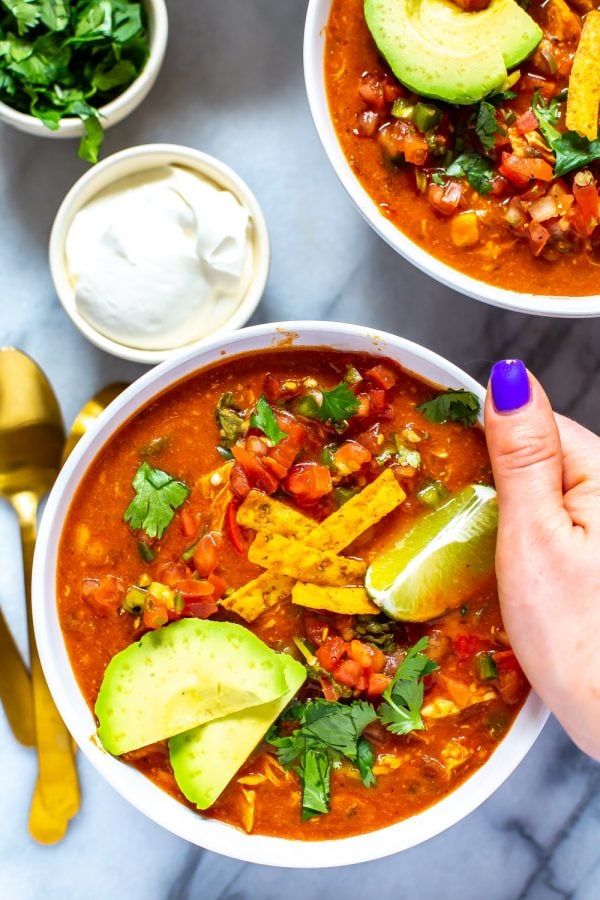Instant Pot Chicken Enchilada Soup {Chili's Copycat} The Girl on Bloor