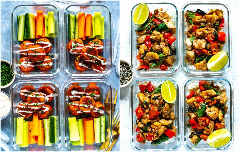 meal prep collage
