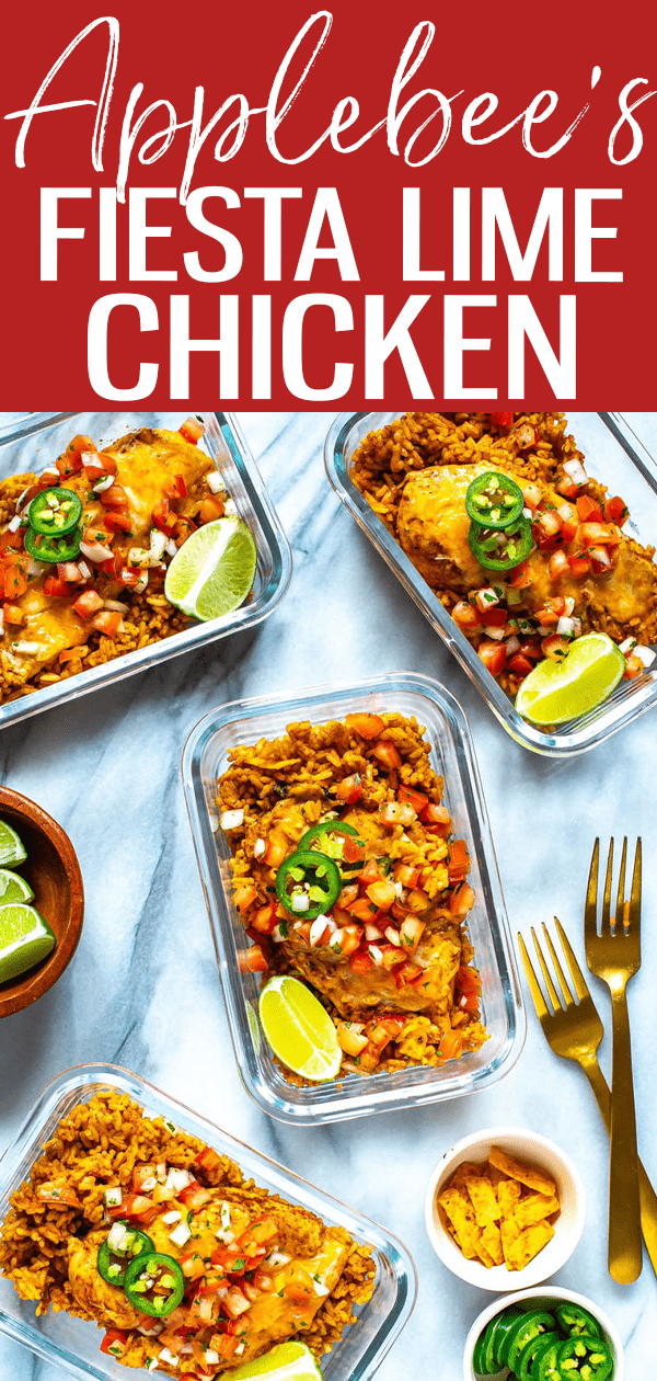 This Tequila Lime Chicken is similar to Applebee's Fiesta Lime Chicken. It's a tasty Tex Mex dinner idea that doubles as your weekly meal prep for easy lunches! 