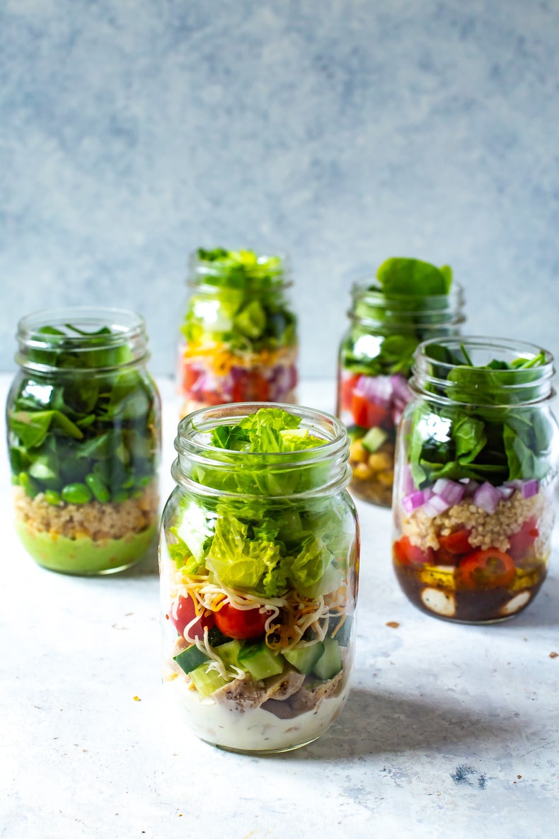 Salad in a Jar  Easy and Healthy Work Lunch Ideas