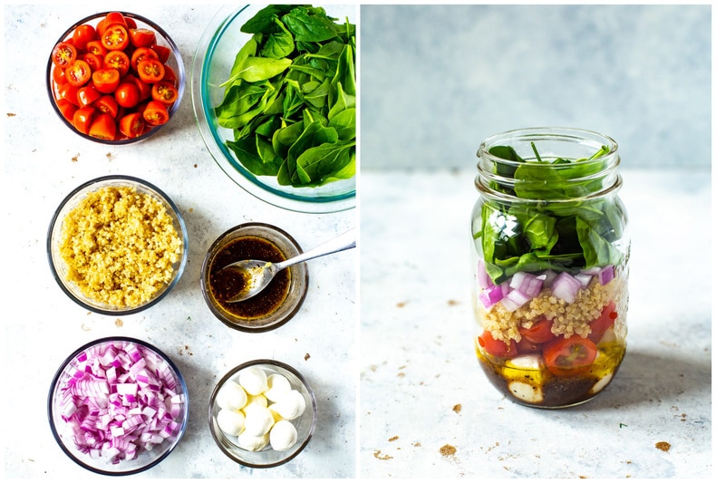 5 Mix & Match Mason Jar Salad Recipes {Healthy Lunches}