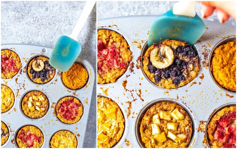 Meal Prep Baked Oatmeal Cups {5 Ways} - The Girl on Bloor