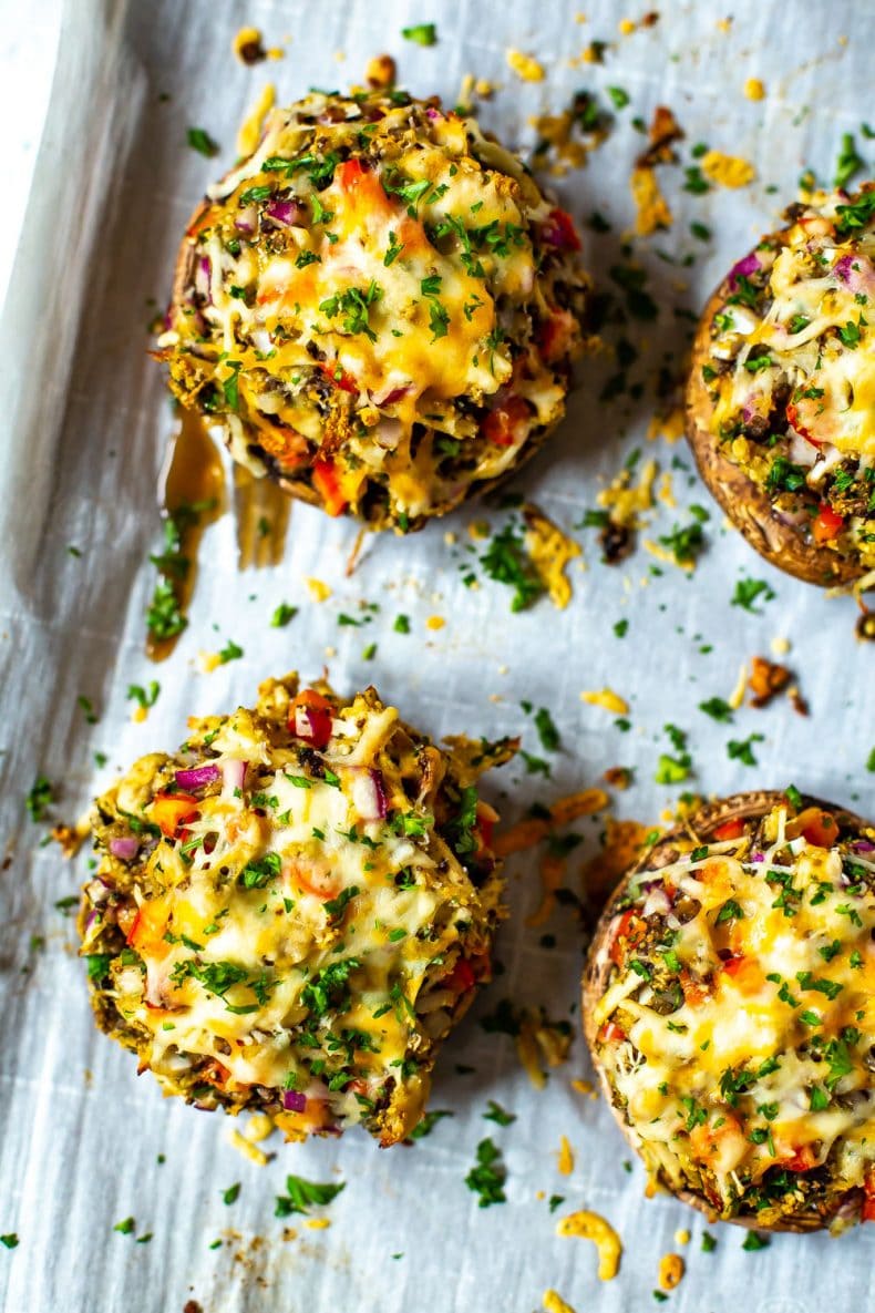 The BEST EVER Stuffed Portobello Mushrooms - The Girl on Bloor