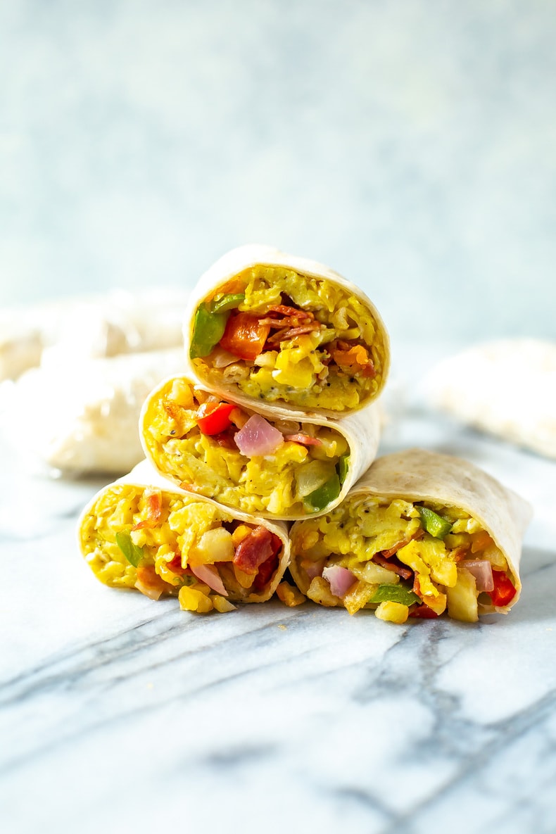 Freezer-Friendly Vegetarian Breakfast Burritos