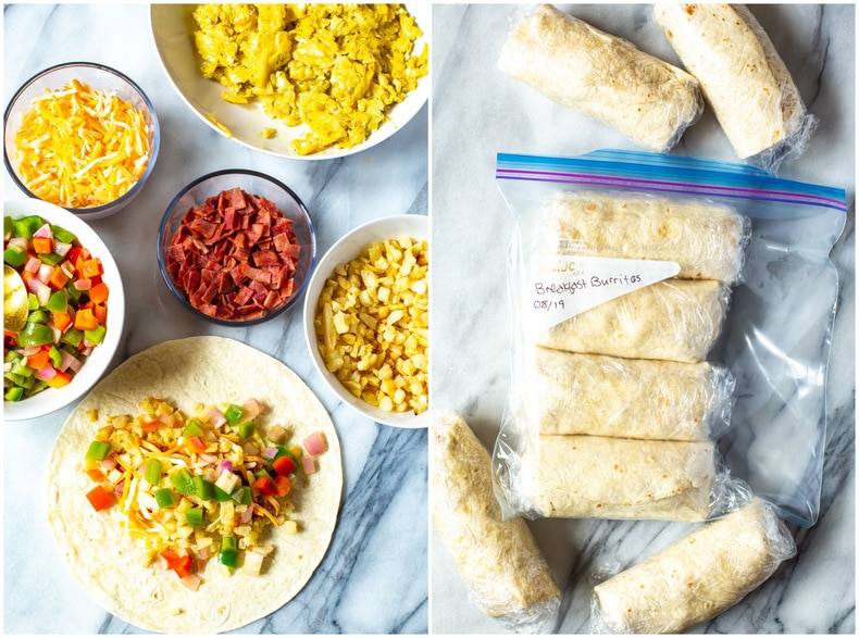 Freezer Breakfast Burritos