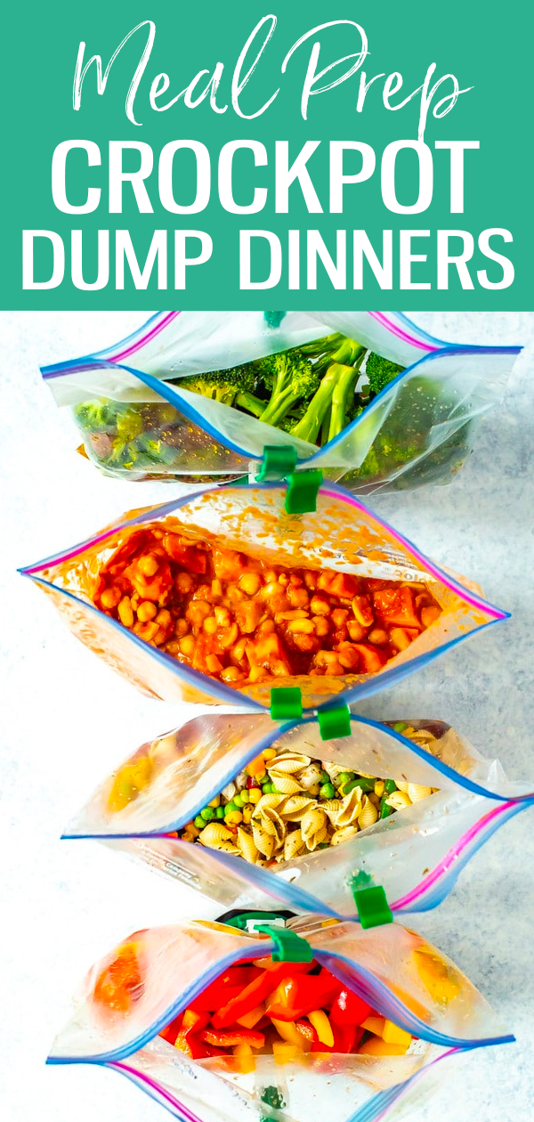 These 5 Healthy Slow Cooker Recipes make great dump dinners and can be made ahead of time for the freezer. Make sweet & sour chicken, beef & broccoli, minestrone soup and more! #mealprep #dumpdinners #slowcooker