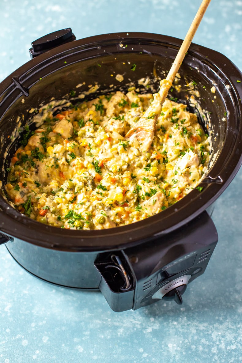 Creamiest Crockpot Chicken and Rice - The Girl on Bloor