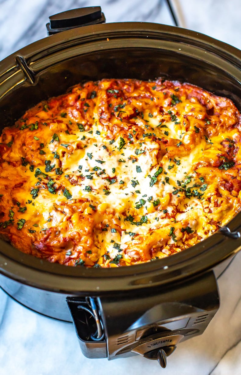 Easiest Ever Crockpot Lasagna Recipe - The Girl on Bloor