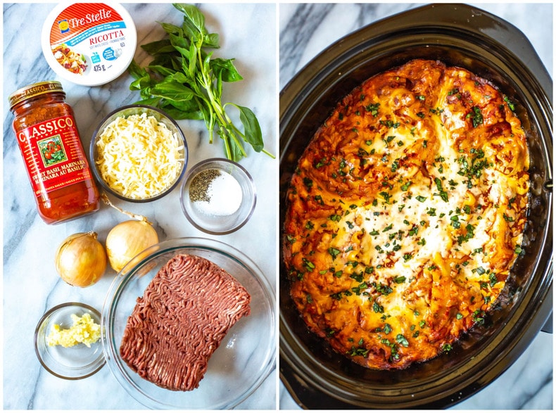 Easiest Ever Crockpot Lasagna Recipe - The Girl on Bloor