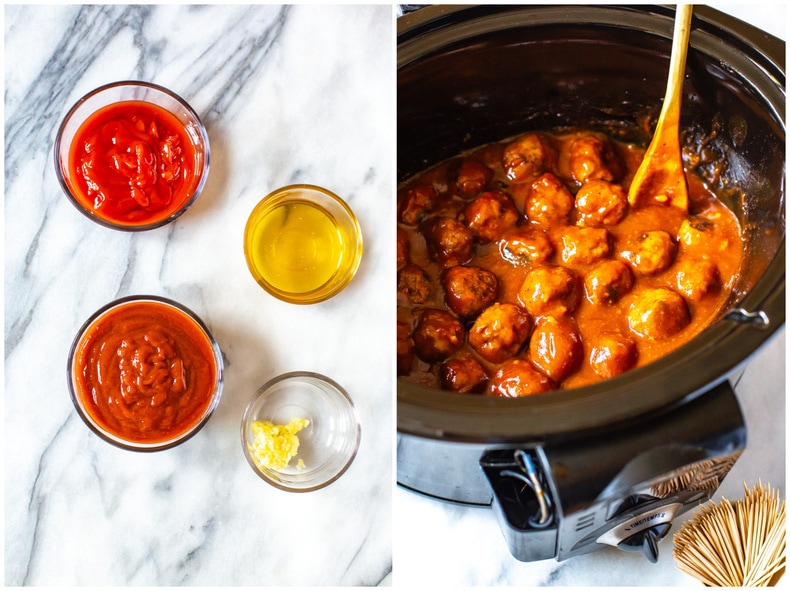 Honey Garlic BBQ Crockpot Meatballs