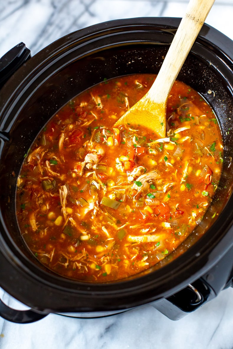 Crockpot Chicken Tortilla Soup - The Girl on Bloor