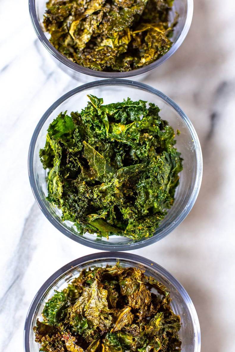 Kale chips 3 ways