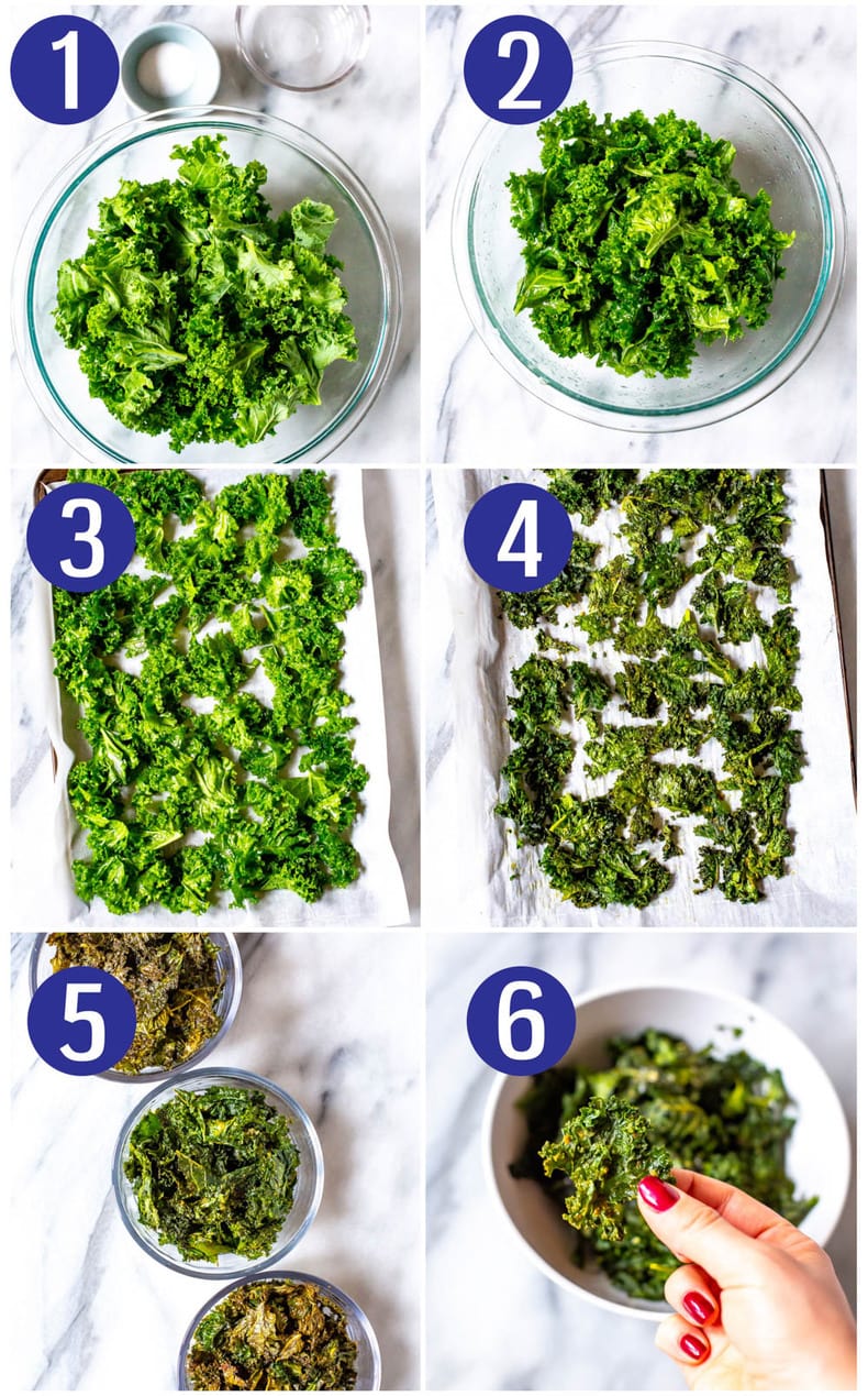 Kale chips 3 ways