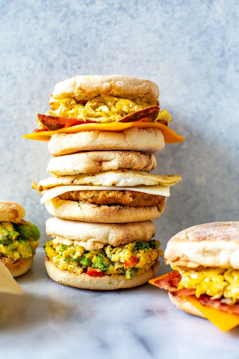 Healthy Breakfast Sandwich {Meal Prep Recipe} 