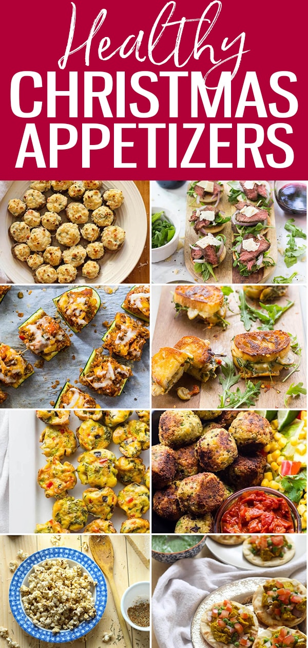 Healthy appetizers are not always easy to find at holiday parties. Ring in Christmas and New Years Ever with a few of these easy healthier appetizer recipes!  #holidayappetizers #healthy #christmas
