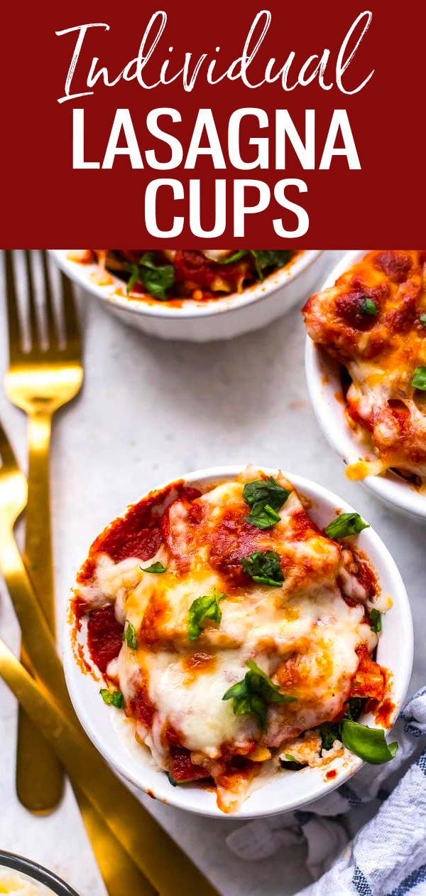 These Super Easy Mini Vegetable Lasagna Cups are such a cute individual serving size version of everyone’s favourite comfort food, lightened up! #mealprep #lasagnacups