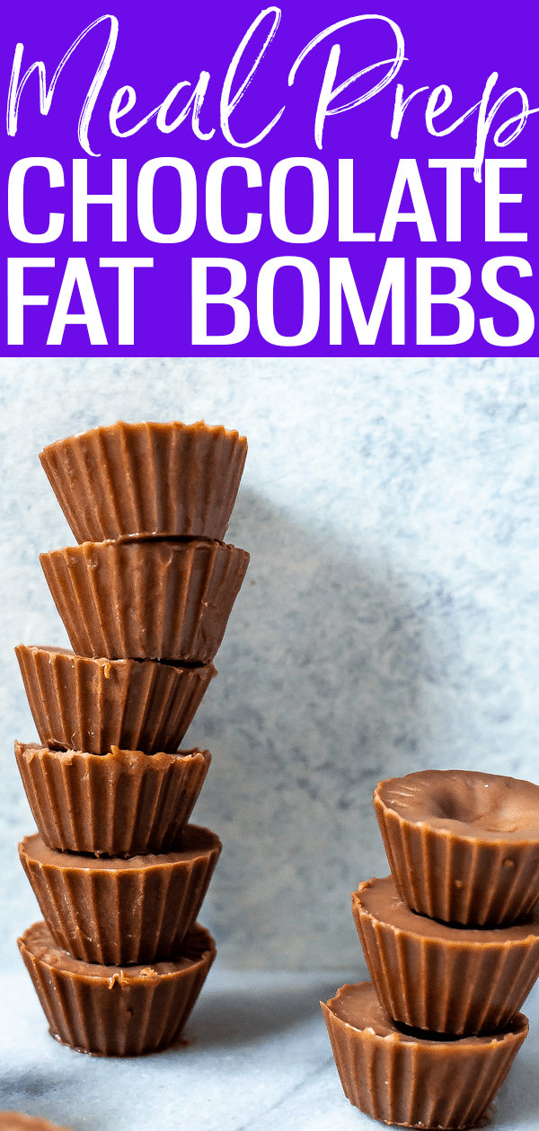 These Keto Chocolate Fat Bombs are a healthy snack made with just 3 ingredients: coconut oil, sunflower butter & cocoa powder. #ketorecipes #chocolate #fatbombs