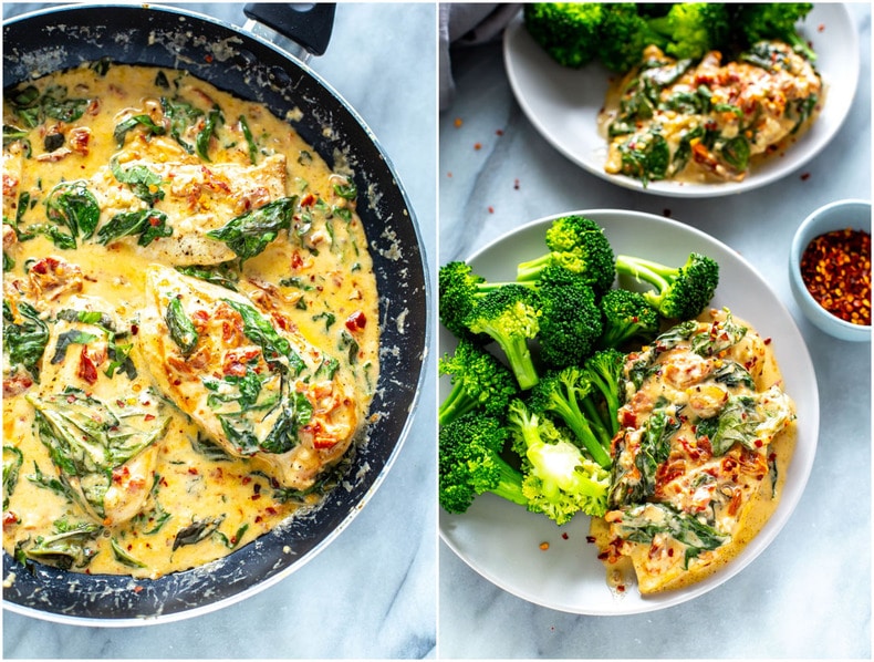 Creamy Basil Chicken Skillet