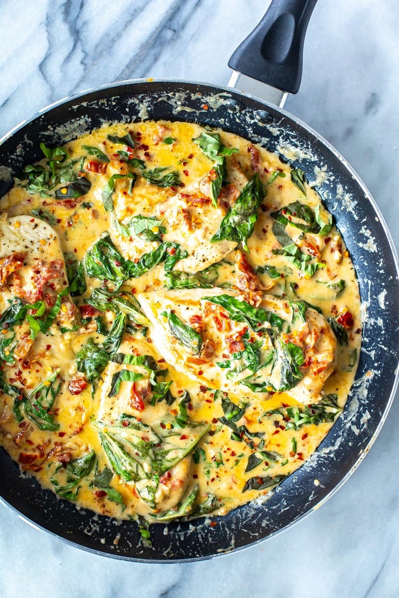 Creamy Basil Chicken Skillet {One Pan} – Domajax