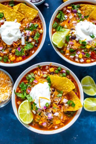 Crockpot Taco Soup {+Stovetop Instructions} - The Girl on Bloor