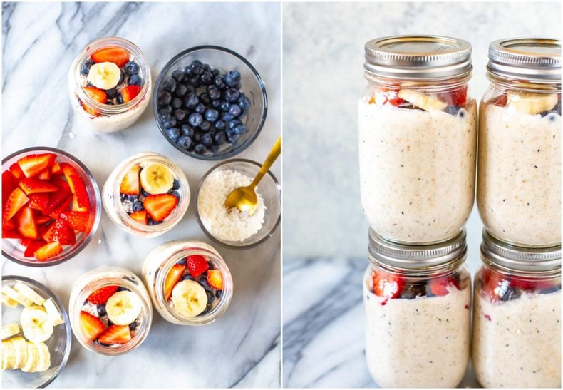 Overnight Steel Cut Oats {High Protein + Meal Prep} - The Girl on Bloor