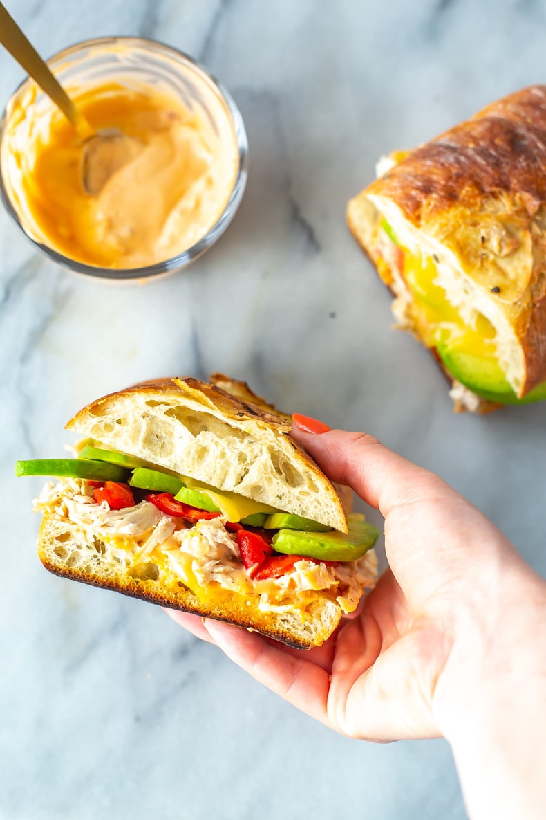 Chipotle Chicken Avocado Melt