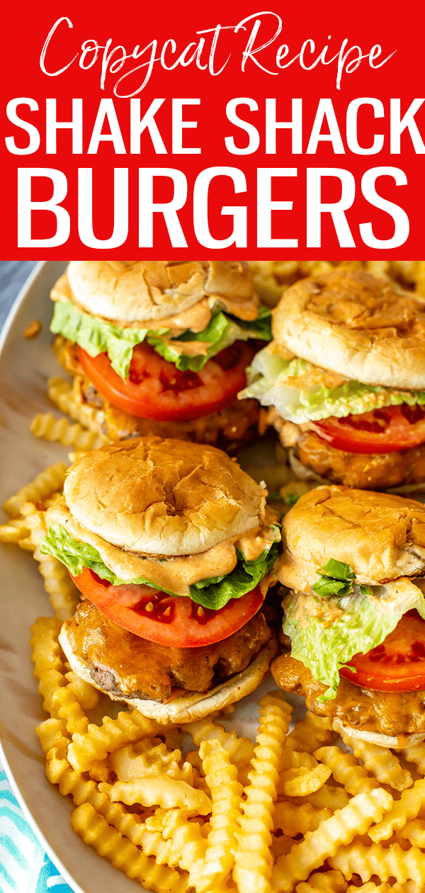 This Shake Shack Burger is a perfect copycat from the burger joint, Shack sauce and all! These burgers are surprisingly easy to make at home. #shakeshack #burgerrecipe
