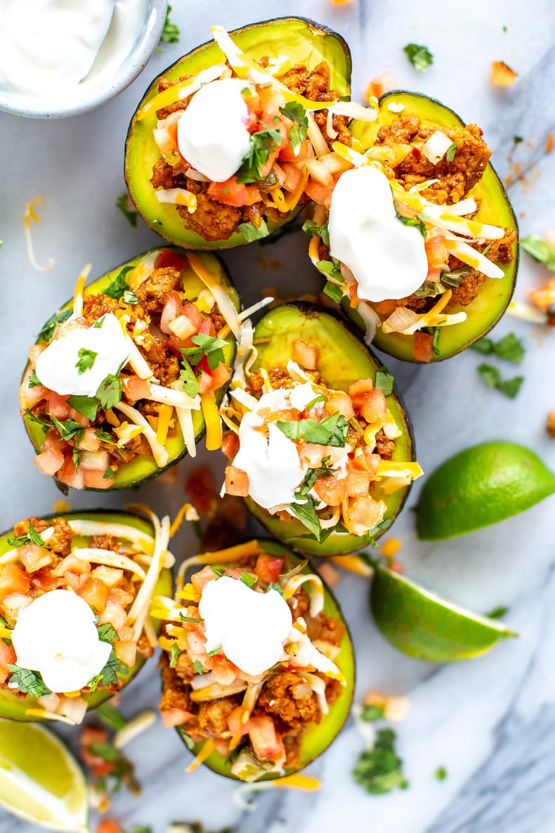 Taco Stuffed Avocados {Low Carb} - The Girl on Bloor