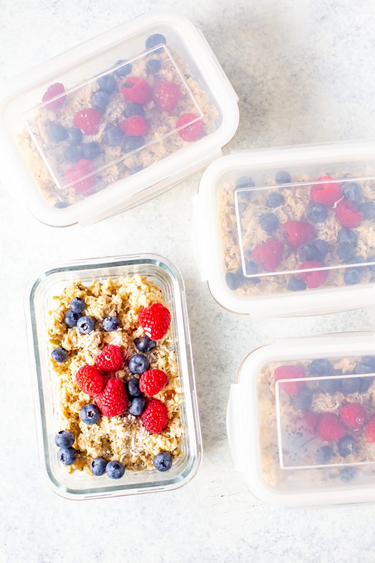 Protein Oatmeal Meal Prep Breakfast - The Girl on Bloor