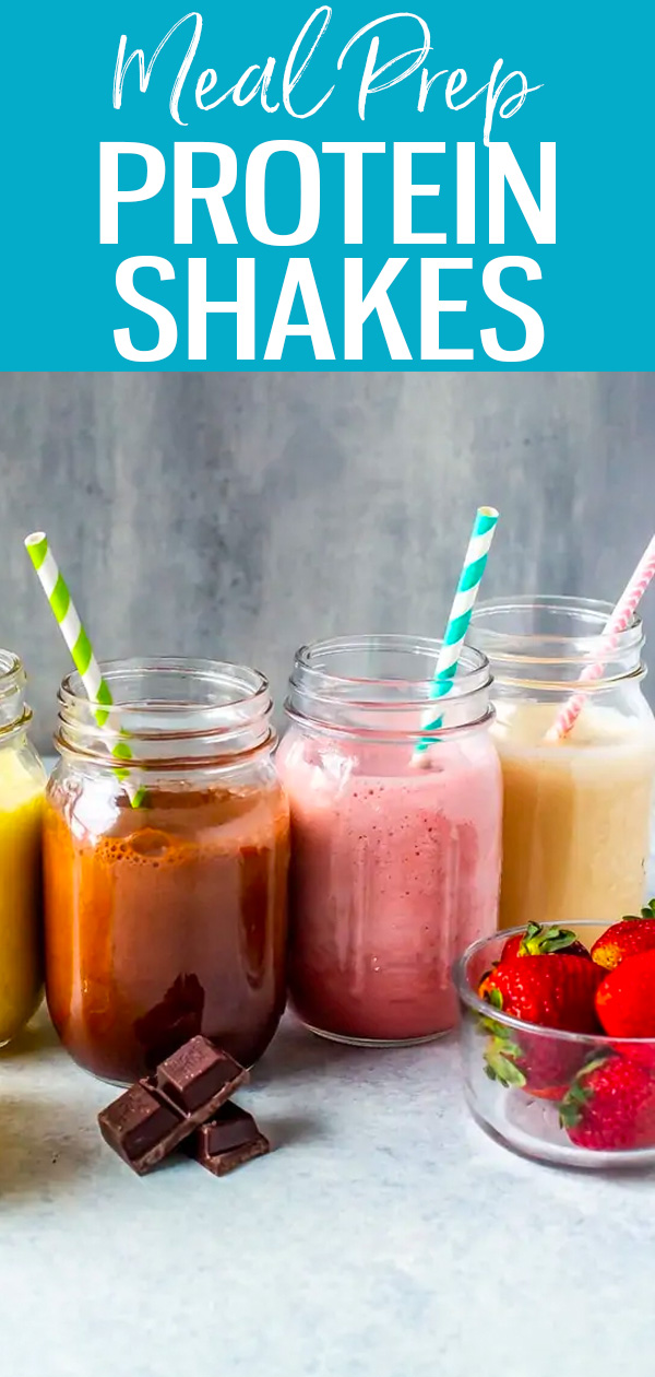 These are the best Protein Shakes on the internet! They’re super healthy and are so easy to make with just four ingredients or less. #proteinshakes