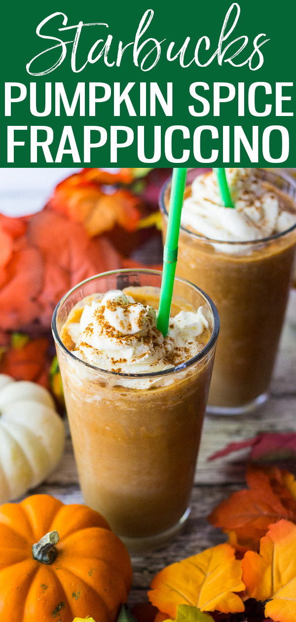 These Starbucks Pumpkin Spice Frappuccinos are a tasty spin on a fall fave – they’re perfect for iced coffee lovers with way less calories! #starbucksrecipes #pumpkinspice