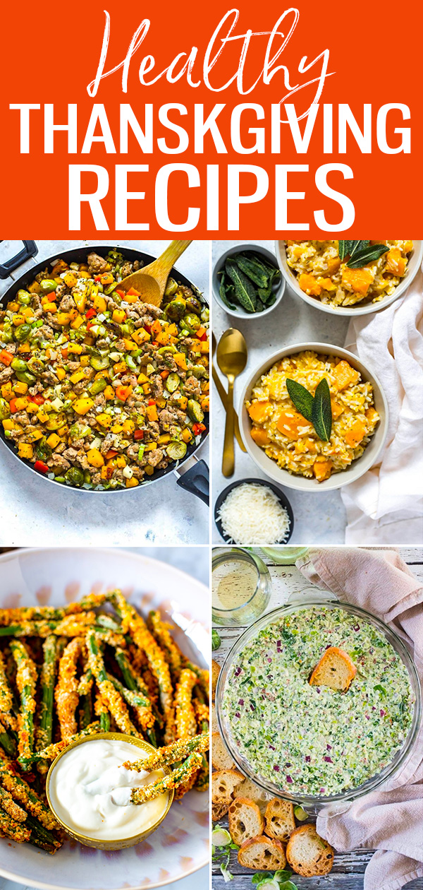 These Healthy Thanksgiving Recipes include all your holiday faves. Enjoy the delicious flavours you crave without all the extra calories! #thanskgiving #healthyrecipes