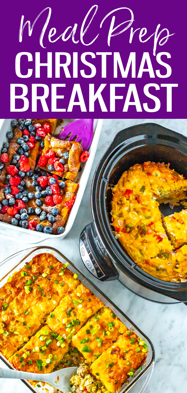 These cozy Christmas Breakfast Ideas are so easy to make ahead - take the stress out of the holidays by meal prepping breakfast! #mealprep #christmasbreakfast