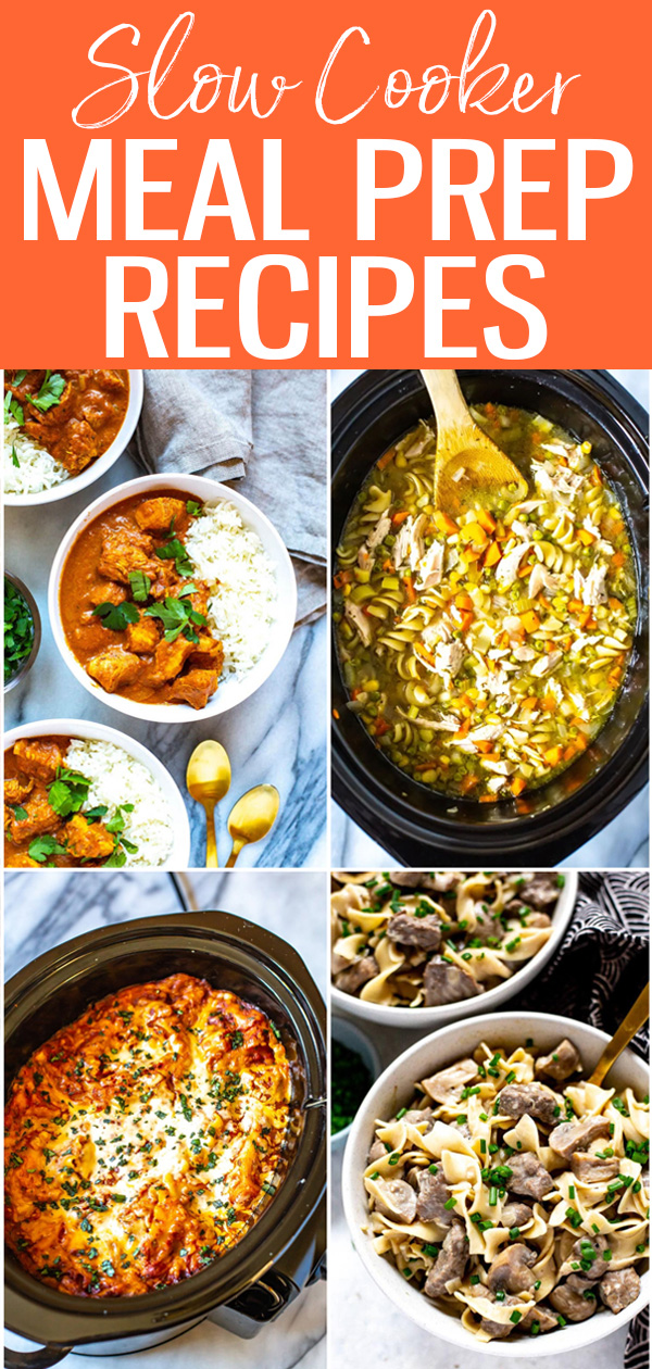 These Healthy Slow Cooker Recipes for Meal Prep are the best way to get ready for the work week - just dump everything in the crock pot! #mealprep #slowcooker #crockpot