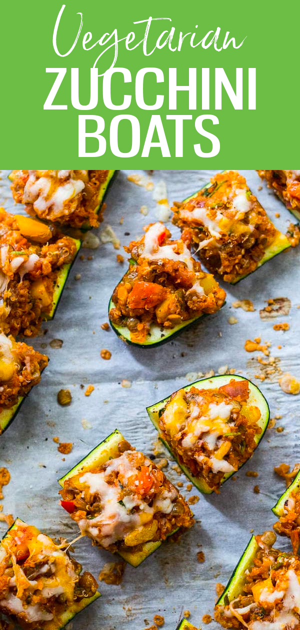These easy Vegetarian Stuffed Zucchini Boats are the perfect appetizer to serve even the pickiest crowd - they're gluten-free and vegetarian! #zucchiniboats #lowcarbThese easy Vegetarian Stuffed Zucchini Boats are the perfect appetizer to serve even the pickiest crowd - they're gluten-free and vegetarian! #zucchiniboats #lowcarb