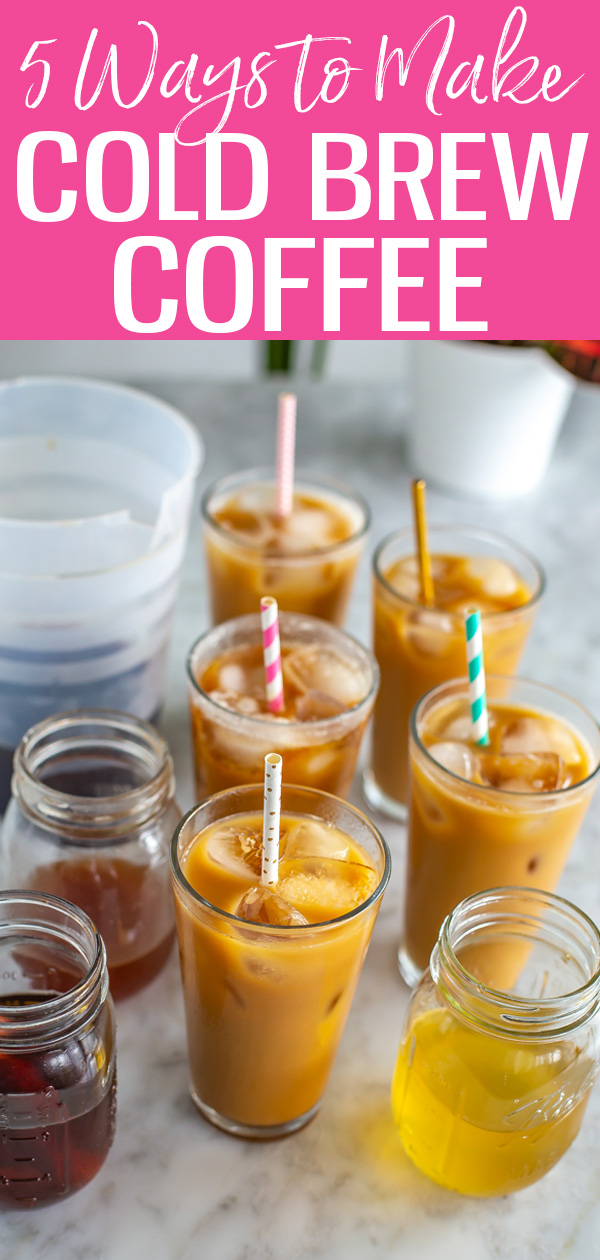 Ditch Starbucks and make your own cold brew coffee at home! It's simple, easy, and affordable - make a big batch that'll last the whole week. #coldbrew #coffee