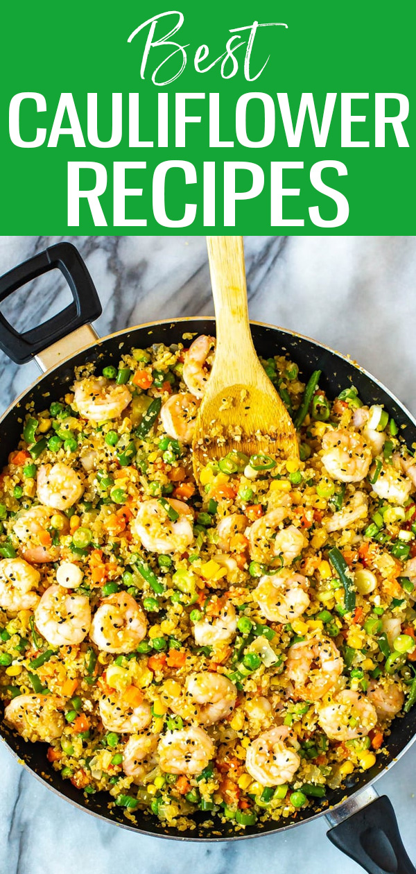 Cauliflower is such a versatile vegetable and these recipes prove it! Make cauliflower rice, try it roasted, or even coated in buffalo sauce. #cauliflower