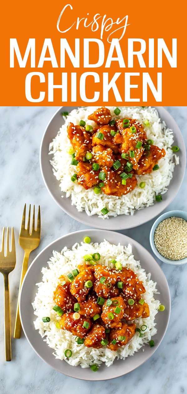 This Mandarin Chicken is a healthier take on your favourite takeout dish - it has the most delicious sauce ever! #mandarinchicken