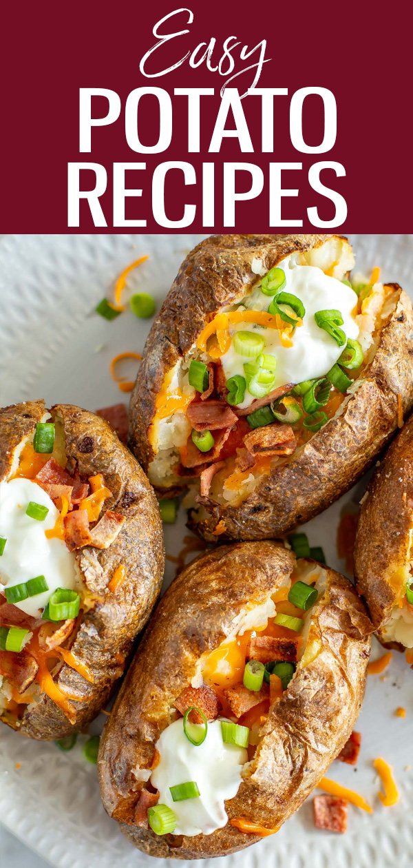 These Potato Recipes are a great way to use up any spuds you have lying around! Make everything from loaded fries to a crockpot soup. #potatoes