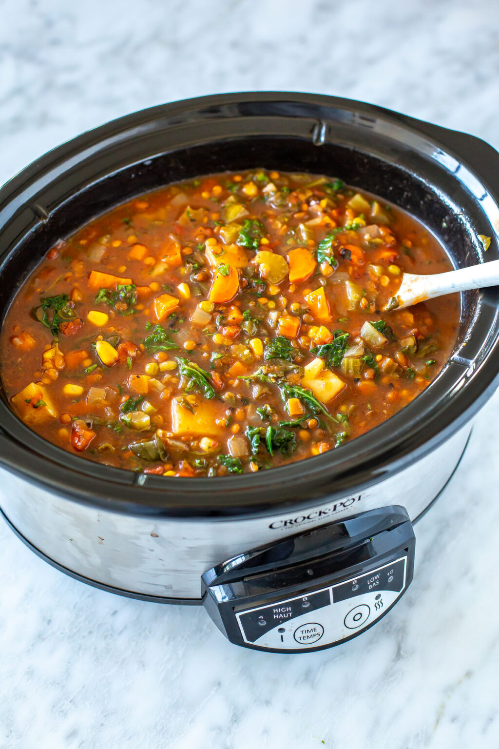 The Best Crockpot Vegetable Soup - The Girl on Bloor