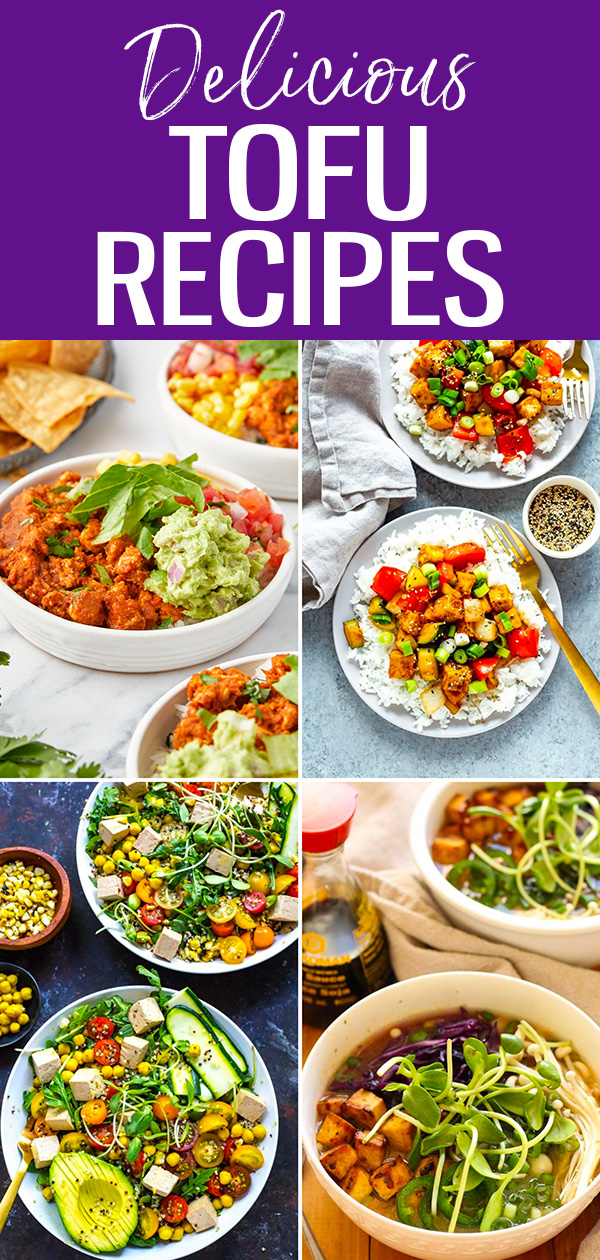 These Easy and Delicious Tofu Recipes are creative ways to use up this healthy plant-based protein. Even picky eaters will enjoy them! #tofu #vegetarianrecipes