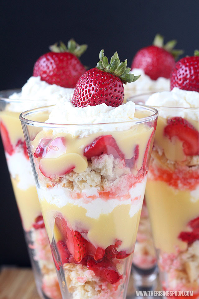Strawberry Shortcake Lemon Curd Parfaits