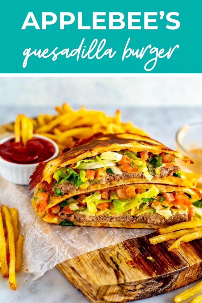 Copycat Applebee's Quesadilla Burger Recipe - The Girl on Bloor