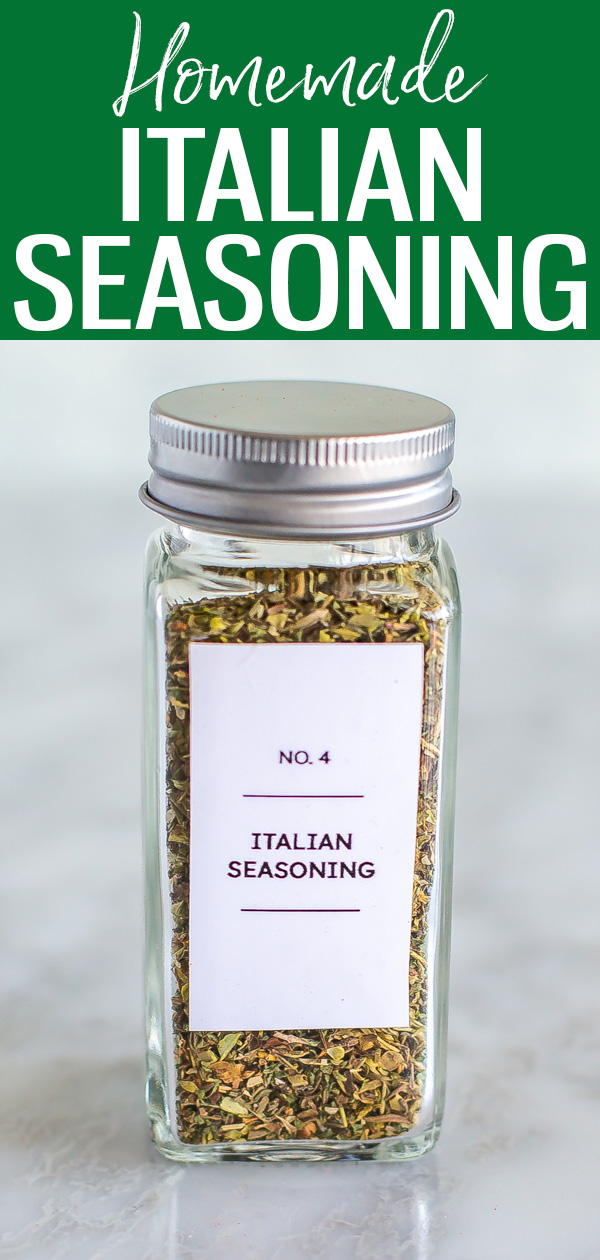 You can make Italian seasoning at home with spices you already have on hand. Sprinkle it over pizza, add it to pasta dishes and more! #italianseasoning #spiceblend