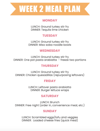 4 week food prep challenge